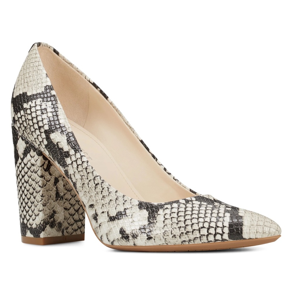 Nine West Snake/Python Block Heel Pumps Size 9.5 - Picture 13 of 13